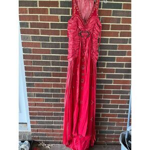 Jiainini Ruched Beaded Gown NEW